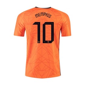 Camisolas de futebol Holanda MEMPHIS 10 Equipamento Principal Euro 2020 Manga Curta